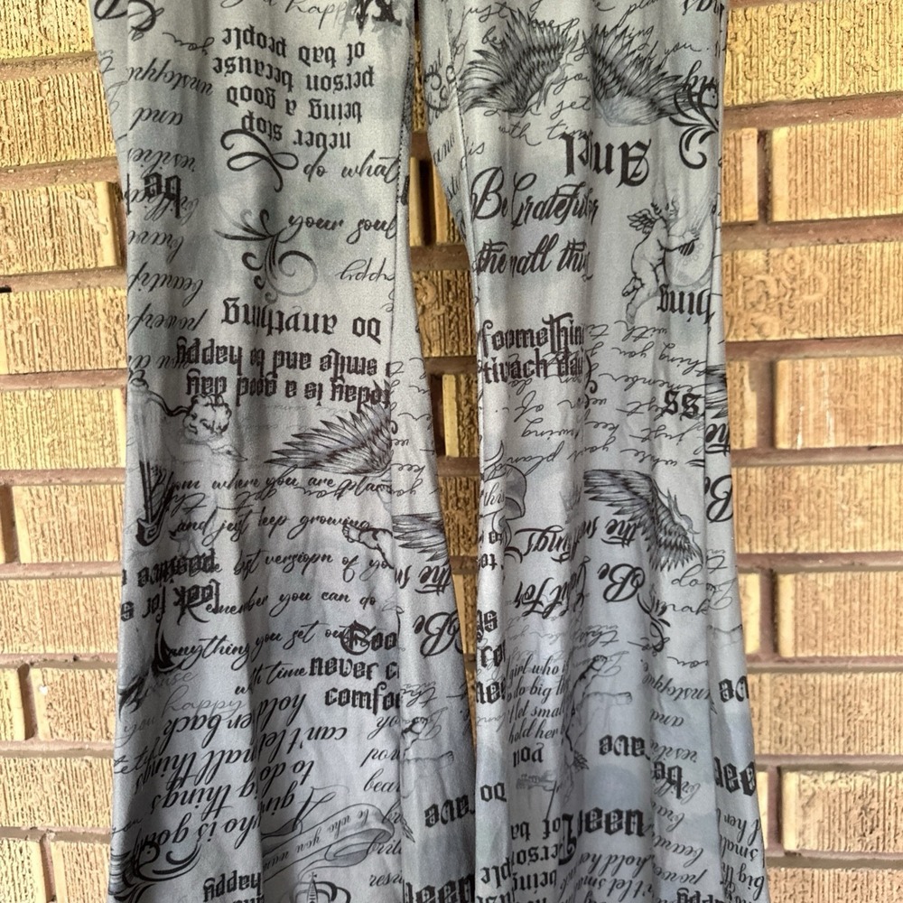 Set 2 Stretch Crushed Velvet Smooth Pajama Pants Leggings Size L/XL Girls Soft - Picture 13 of 13